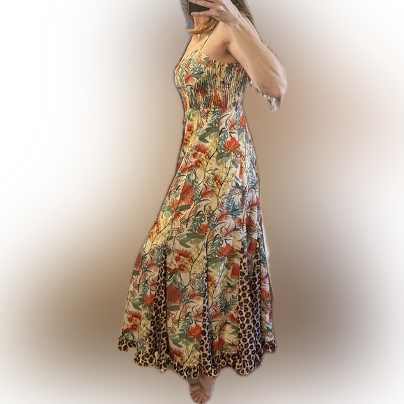 Anthropologie brand festive printed maxi dress fits a size 6 - Picture 3 of 4